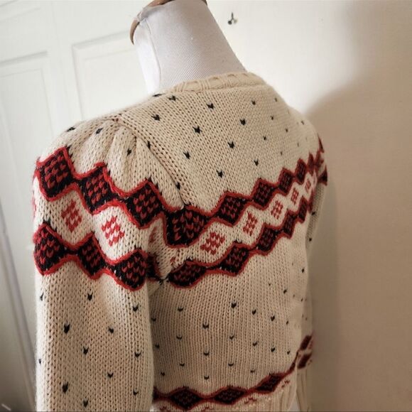 Zara Fair Isle Crop Sweater Small - Picture 4 of 8